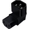 YINGAYOU Cavo Alimentazione Angolato IEC320 C14 a IEC C13 250V 10A Spina Maschio IEC 320 C14 a Presa Femmina C13 per Computer, Stampante, Televisore ad Alta Definizione, Telaio PDU (Giù)