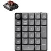 Keychron K0 Max Tastierino Numerico Wireless Low-Profile, 27 Tasti, 1000 Hz Polling Rate, 2.4 GHz/BT 5.3/USB-C, RGB, Interruttore Marrone, QMK Custom Numpad Programmabile per laptop, tablet, PC