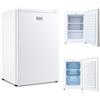 StandHeiz Congelatore 100L Libera Installazione e Sottotop, Freezer Verticale Compatto con 3 Cassetti, -20°C, Compressore Silenzioso <43dB, Congelatore Bianco per Casa, Ufficio, Campeggio e Bar