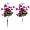 TDCuizent 7 fiori di ibisco artificiali resistenti ai raggi UV, in seta, piante finte per casa, giardino, decorazione per matrimoni, composizioni floreali realistiche, per uso interno, oggetti di