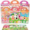 Joollurm 6 libri di adesivi 3D, riutilizzabili, per bambine dai 3 anni in su | Set di libri adesivi riutilizzabili da 26 x 18 cm, regalo per bambini, giocattolo da viaggio, lavabile