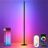 Anmossi Lampada da Terra LED 1 Pezzi,120cm Lampada Angolare RGB+IC,con Controllo APP e Telecomando,Sincronizzazione Musicale,16 Milioni di Colori,234 Modalità Dinamiche,per Soggiorno,Camera da Letto