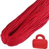 LEREATI Cordino per Borse Uncinetto, Corda Macrame 3mm x 200m Filo Macrame in Poliestere Uncinenetto e Ferri per Abbigliamento, Borse, Tappeti, Fai da Te, Regalo per Maglieria (Rosso Intenso)