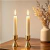 ZOSIGN 2 Pezzi Portacandele Dorato, Portacandela Conici Vintage, Candelabro Metallo Oro, per Matrimoni, Cene, Ringraziamento, Natale, Decorazioni Festive Casa