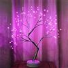 Soekodu Luce per Albero Betulla Natale, 108 LED Lampada per Albero Bonsai Albero Betulla Illuminato Interruttore Tattile Batteria o USB Filo Rame Ramo di Albero Luci per Decorazione Domestica (Rosa)