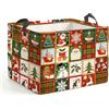 Clastyle Cesto Biancheria Sporca Natale Cesta Giochi Bambini Pieghevole | 36L Cestino Portaoggetti per Giocattoli Vestiti, Portabiancheria Salvaspazio Pieghevole, Scatola Porta Oggetti Impermeabile
