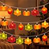 KATELUO Catena Foglie di Acero Luci, 3 Metri 20 LED Autunnali Lucine a Batteria, Ghirlanda Luminosa con Foglie, Zucca, Ghiande, Halloween Ghirlanda Luminose LED per Halloween, Ringraziamento, Natale