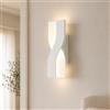 Dopa Applique LED Interno, lampada parete Moderno a Onda, Girevole e Orientabile | LED Integrato 6W, Bianco e Tortora .Uso Interno, Design a Onda, Girevole e Orientabile