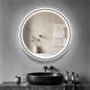 Litglobe Specchio Bagno con Luce LED 60x60cm,Specchio da Parete Rotondo,Specchiera Bagno LED con 3 Temperature Colore e Dimmerabile,Antiappannamento,Interruttore Touch,Funzione Memoria,Nero
