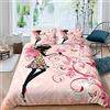 Homemissing Ragazze Farfalla Fata Set Copripiumino 135x200cm per bambini Bambini Figlia Chic Cute Floreale Decorativo Lusso Rosa Floreale Copripiumone Botanico Filiali Copripiumini Copripiumino