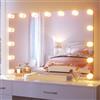 SONNI Hollywood Specchio da trucco, 100 x 70 cm, grande specchio LED con | Specchio HD a 15 LED con touch, memoria, 3 colori di luce e dimmerabile. Montaggio a parete/piedistallo (a prova di