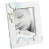 Mascagni Casa - Cornice portafoto in legno 13 x 18 con decorazione orsacchiotto celeste