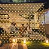 Aufun Rete di Luci LED Solare 3x2m, 250 LED Bianco Caldo, | Telecomando, Timer, 8 Modalità Dimmerabile, Tenda Luminosa per Interni Esterni, Giardino, Balcone, Matrimonio, Natale