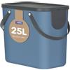 Rotho Albula Sistema di Separazione dei Rifiuti per la Cucina, Plastica (PP) senza BPA, Blu/Grigio (Antracite), 25 L, 40.0 x 23.5 x 34.0 cm