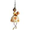 Generico Stravagante ornamento da appendere alla dama Danzant, 8,5X8,5X18 cm | Materiale resina, figure arte bohémien appendere, decorazione pendente statuetta ballerina pastorale vintage, per finestra