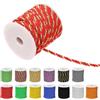 Glarks Cordoncino intrecciato a 3 strati, 18 m, rosso e oro, per lavori artigianali, spago decorativo per borse fai da te, decorazioni per matrimoni, giardinaggio agricolo, ecc