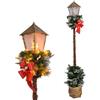 SOARS Decorazioni Natalizie, Lampione Natalizio 187 CM, Lanterna Natalizia con 50 Luci Bianco Caldo, Albero di Natale, Base Solida, Addobbi Natalizi per Esterno Interno per Casa, Portico