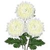 Arborus 3 rami artificiali con fiori artificiali, ramoscelli decorativi, crisantemo, bianco, rami artificiali, decorazione per composizione floreale, vaso, ufficio, matrimonio, camera albergo