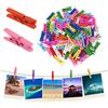 Maxmoc 300 mollette in legno colorate, piccole, 25 mm, mini mollette in legno | Mollette in legno sostenibili per appendere foto, cartoline, fai da te, decorazioni fai da te