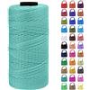 LEREATI Cordino per Borse Uncinetto Filo Macrame 1.5mm x 200m Macrame Corda Colorata, Cordoncino per Borse a Uncinetto, Fai da Te, Arazzo da Parete (Verde acqua intenso)