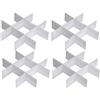 TRIXES Organizer per cassetti - Divisori per cassetti in plastica - 16PC Organizer per cassetti per posate da cucina - Organizer per tavoli da toeletta - Deposito per abiti
