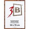 3-B HIT Cornice portafoto in legno marrone rustico, 50 x 70 cm (DIN B2), cornice per poster con vetro acrilico