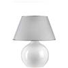 ONLI Sfera - Lampada da Tavolo, Ceramica, Bianco, Lucido, ceramica;tessuto