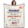 ACAROMAY Regali per Mamma da Figlia Figlo Divertente Regalo Festa della Mamma Coperta Plaid per Mama Compleanno Natale Idee Ufficio Coperta Divano Coperta Singolo Coperta per Russare (MAMMA-b)