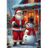 AIRDEA Babbo Natale Diamond Painting, Pupazzo di Neve Diamond Painting Kit Completo, Diamantini Crystal Art Hobby Creativi Adulti Decorazione per Casa 30x40 cm
