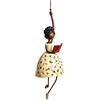 Generico Stravagante ornamento da appendere alla dama Danzant, 8,5X8,5X18 cm | Materiale resina, figure arte bohémien appendere, decorazione pendente statuetta ballerina pastorale vintage, per finestra