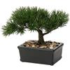 Briful Bonsai artificiale in vaso, 16,5 cm, piante finte, bonsai giapponese, decorazione per interni ed esterni, decorazione per scrivania