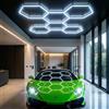 rivestiiltuogarage Luce LED Esagonale a Soffitto-Parete per Garage, Design a Nido d'Ape rombo palestra, barber shop, officina (252 x 238 CM, 6500, Kelvin)