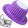 Generic Filtro per scarico del lavandino, raccogli capelli pieghevole in silicone, coperchio di scarico anti-intasamento, facile da pulire, tappo per bagno e cucina, accessori per doccia per casa 12 x 5 cm
