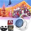Pnedeodm LED Christmas Projection Lamp-16 Patterns of Pure Holiday Magic, Waterproof Christmas Projector Lights, Outdoor Indoor Holiday Projection Lamp Decoration for Garden Lawn House Party (White, Christmas)