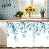 Highdi Tendina Sottolavello Cucina stampa floreale (Stile 1,L70 x H100 cm) | Antipolvere e Privacy Corta Tende per Mobili da Cucina ,per Mobile Sottolavello, Armadio,Tenda Hook Loop Autoadesiva