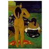 Panorama Quadro su Tela Canvas Paul Gauguin Le Donne Tahitiane Fanno Il Bagno 35x50 cm - Telaio in Legno Incluso - Decorazione Murale