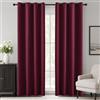 Ystyle Tende Oscuranti per Interni 2 Pezzi, 140x240 CM, Bordeaux | Tende Moderne Jacquard Geometrica con Anelli, Termiche Isolanti Caldo e Freddo, per Camera da Letto e Soggiorno, Privacy