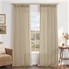 Yuanice Tende plissettate lunghe 244 cm, in lino bohémien, per soggiorno, filtraggio della luce, semi velate, 2,4 m, per camera da letto, beige, crema, oscuranti, in misto lino spesso, lunghezza 244 cm, set