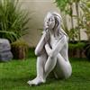 Hi-Line Gift Ltd. Statua, resina, grigio, L