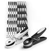 Relaxdays Mollette, Soft Grip, 50 pz., gommate, resistenti, nero/bianco | per asciugamani e calzini