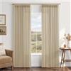 Yuanice Tende trasparenti in lino lunghe 213 cm, per camera da letto, soggiorno, plissettate, a forma di memoria, color crema e beige, tende filtranti la luce, semi velate, stile bohémien, 2,1 m, con