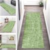 SGLGSTORE Tappeto Bagno Moderno Antiscivolo Lavabile Antimacchia Motivo Tappeto Passatoia 50X250CM Verde Chiaro Tappeto Soggiorno Tappeto Runner Cucina per Corridoio Camera da Letto Ingresso Interno
