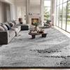 Sour Lemon Tappeto Salotto Astratto Pelo Corto 160x230 cm, Nero Grigio | Tappeto Camera da Letto Lavabile, Antiscivolo, Morbido, Moderno, Tappeti Soggiorno, Cameretta, Ufficio