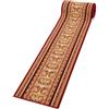 Mazovia Tappeto Passatoia Corridoio 60x175cm Rosso Orientale Tradizionale | Tappeto Passatoia per Cucina Lavanderia Camera da Letto Antiallergico Facile da Pulire Adatto Agli Animali Venduto al Metro
