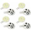 A2ZWORLD 8 Pezzi Lampadina LED G4 Bispina 12V 24V DC, 3W 300LM, Bianco Neutro 4000K, 18 SMD 2835, Ultra Slim Ø28mm, Luce Unilaterale