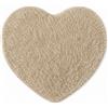 VKZ Tappeto Salotto Moderno a Forma di Cuore 50 × 60 cm, Tappeto Shaggy Morbido con Pelo Lungo 3 cm, Tappeto Camera da Letto,BEIGE,Confezione da 1