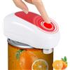 Starvortex Apriscatole Elettrico, Funzionamento Automatico Con Un Solo Tocco, Gadget da Cucina Compatto e Portatile, Bordo Liscio, A batteria, A mani libere, per Artriti e Persone con Mani Deboli
