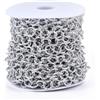 FASHEWELRY Catena rolò in alluminio, 10 m, colore argento, non saldata, in metallo, 11,5 x 2 mm, per fai da te, girocollo, bracciali, collane e gioielli