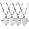 JewelryWe 3 in 1 Collana Puzzle Amicizia Sorella, Collana Personalizzato, Collana Pendente Unisex