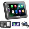 VEVOR CarPlay Wireless per Moto Navigazione GPS Schermo HD da 5 pollici | Compatibile con Apple CarPlay e Android Auto, Siri/Assistente Google, Bluetooth Doppio, Protezione IP67, Motociclette BMW